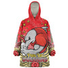 Redcliffe Dolphins Custom Snug Hoodie - Custom With Aboriginal Inspired Style Of Dot Painting Patterns  Snug Hoodie