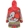 Redcliffe Dolphins Custom Snug Hoodie - Custom With Aboriginal Inspired Style Of Dot Painting Patterns  Snug Hoodie