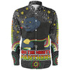 Penrith Panthers Custom Long Sleeve Shirt - Custom With Aboriginal Inspired Style Of Dot Painting Patterns  Long Sleeve Shirt