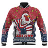 Sydney Roosters Custom Baseball Jacket - Custom With Aboriginal Inspired Style Of Dot Painting Patterns  Baseball Jacket