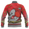 Redcliffe Dolphins Custom Baseball Jacket - Custom With Aboriginal Inspired Style Of Dot Painting Patterns  Baseball Jacket
