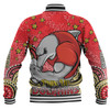 Redcliffe Dolphins Custom Baseball Jacket - Custom With Aboriginal Inspired Style Of Dot Painting Patterns  Baseball Jacket