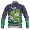 Canberra Raiders Custom Baseball Jacket - Custom With Aboriginal Inspired Style Of Dot Painting Patterns  Baseball Jacket