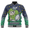 Canberra Raiders Custom Baseball Jacket - Custom With Aboriginal Inspired Style Of Dot Painting Patterns  Baseball Jacket