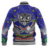 New Zealand Warriors Custom Baseball Jacket - Custom With Aboriginal Inspired Style Of Dot Painting Patterns  Baseball Jacket