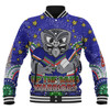 New Zealand Warriors Custom Baseball Jacket - Custom With Aboriginal Inspired Style Of Dot Painting Patterns  Baseball Jacket