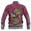 Queensland Cane Toads Custom Baseball Jacket - Custom With Aboriginal Inspired Style Of Dot Painting Patterns  Baseball Jacket