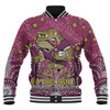 Queensland Cane Toads Custom Baseball Jacket - Custom With Aboriginal Inspired Style Of Dot Painting Patterns  Baseball Jacket