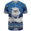 Canterbury-Bankstown Bulldogs Custom Baseball Shirt - Custom With Aboriginal Inspired Style Of Dot Painting Patterns  Baseball Shirt