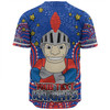 Newcastle Knights Custom Baseball Shirt - Custom With Aboriginal Inspired Style Of Dot Painting Patterns  Baseball Shirt