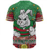 South Sydney Rabbitohs Baseball Shirt - Custom With Aboriginal Inspired Style Of Dot Painting Patterns  Baseball Shirt