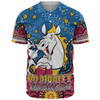 Brisbane Broncos Custom Baseball Shirt - Custom With Aboriginal Inspired Style Of Dot Painting Patterns  Baseball Shirt