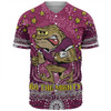 Queensland Cane Toads Custom Baseball Shirt - Custom With Aboriginal Inspired Style Of Dot Painting Patterns  Baseball Shirt