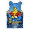 Gold Coast Titans Custom Men Singlet - Custom With Aboriginal Inspired Style Of Dot Painting Patterns  Men Singlet