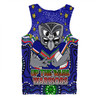 New Zealand Warriors Custom Men Singlet - Custom With Aboriginal Inspired Style Of Dot Painting Patterns  Men Singlet