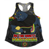 Penrith Panthers Custom Women Racerback Singlet - Custom With Aboriginal Inspired Style Of Dot Painting Patterns  Women Racerback Singlet