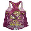 Queensland Cane Toads Custom Women Racerback Singlet - Custom With Aboriginal Inspired Style Of Dot Painting Patterns  Women Racerback Singlet