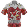 St. George Illawarra Dragons Custom Zip Polo Shirt - Custom With Aboriginal Inspired Style Of Dot Painting Patterns  Zip Polo Shirt