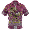 Queensland Cane Toads Custom Zip Polo Shirt - Custom With Aboriginal Inspired Style Of Dot Painting Patterns  Zip Polo Shirt