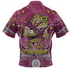 Queensland Cane Toads Custom Zip Polo Shirt - Custom With Aboriginal Inspired Style Of Dot Painting Patterns  Zip Polo Shirt