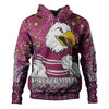Manly Warringah Sea Eagles Custom Hoodie - Custom With Aboriginal Inspired Style Of Dot Painting Patterns  Hoodie