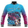 Australia Fishing Aboriginal Fishing Custom Baseball Jacket - Fishaholic With The Dhari Symbol And Aboriginal Pattern Baseball Jacket