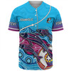 Australia Fishing Aboriginal Fishing Custom Baseball Shirt - Fishaholic With The Dhari Symbol And Aboriginal Pattern Baseball Shirt