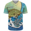 Australia Fishing Aboriginal Fishing Custom Baseball Shirt - Love Fishing Murray Cod In Aboriginal Art Patterns Baseball Shirt