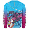 Australia Fishing Aboriginal Fishing Custom Sweatshirt - Fishaholic With The Dhari Symbol And Aboriginal Pattern Sweatshirt