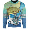 Australia Fishing Aboriginal Fishing Custom Sweatshirt - Love Fishing Murray Cod In Aboriginal Art Patterns Sweatshirt