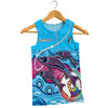 Australia Fishing Aboriginal Fishing Custom Men Singlet - Fishaholic With The Dhari Symbol And Aboriginal Pattern Men Singlet