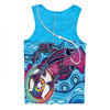Australia Fishing Aboriginal Fishing Custom Men Singlet - Fishaholic With The Dhari Symbol And Aboriginal Pattern Men Singlet