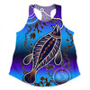 Australia Fishing Aboriginal Fishing Custom Women Racerback Singlet - Hooked On Fishing With Aboriginal Patterns Women Racerback Singlet