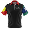 Australia Sport Darts Custom Zip Polo Shirt - Dart Board And Australia Flag Patterns With Kangaroo Drinking Art Zip Polo Shirt