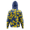 Australia Flowers Aboriginal Hoodie - Yellow Wattle Flowers With Aboriginal Dot Art Hoodie