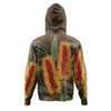 Australia Flowers Aboriginal Hoodie - Aboriginal Dot Art With Yellow Banksia Flower Hoodie