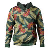 Australia Flowers Aboriginal Hoodie - Aboriginal Dot Art of Australian Native Eucalyptus Plant Hoodie