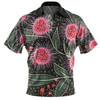 Australia Flowers Aboriginal Polo Shirt - Aboriginal Style Australian Hakea Flower Polo Shirt