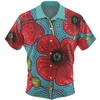 Australia Flowers Aboriginal Hawaiian Shirt - Aboriginal Dot Art Of Australian Poppy Flower Painting Hawaiian Shirt