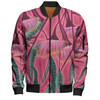 Australia Flowers Aboriginal Bomber Jacket - Aboriginal Dot Art Of Australian Native Eucalyptus Tree Branch Bomber Jacket