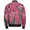 Australia Flowers Aboriginal Bomber Jacket - Aboriginal Dot Art Of Australian Native Eucalyptus Tree Branch Bomber Jacket