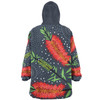Australia Flowers Aboriginal Snug Hoodie - Red Bottle Brush Tree Depicted In Aboriginal Style Snug Hoodie