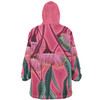 Australia Flowers Aboriginal Snug Hoodie - Aboriginal Dot Art Of Australian Native Eucalyptus Tree Branch Snug Hoodie