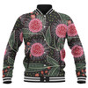 Australia Flowers Aboriginal Baseball Jacket - Aboriginal Style Australian Hakea Flower Baseball Jacket