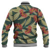 Australia Flowers Aboriginal Baseball Jacket - Aboriginal Dot Art of Australian Native Eucalyptus Plant Baseball Jacket