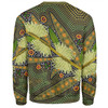 Australia Flowers Aboriginal Sweatshirt - Aboriginal Dot Art Of Australian Native Flower Hakea Sericea Sweatshirt