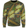 Australia Flowers Aboriginal Sweatshirt - Aboriginal Dot Art Of Australian Native Flower Hakea Sericea Sweatshirt