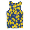 Australia Flowers Aboriginal Men Singlet - Yellow Wattle Flowers With Aboriginal Dot Art Men Singlet