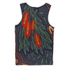 Australia Flowers Aboriginal Men Singlet - Bottle Brush Medicinal Plant Art Men Singlet