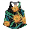 Australia Flowers Aboriginal Women Racerback Singlet - Australian Yellow Hakea Flower Art Women Racerback Singlet